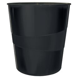 Cestino per rifiuti riciclati Leitz 15 litri co2 neutral 98% plastica riciclata nero 29