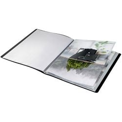 Leitz recycle show album a4 co2 neutro negro 90% plástico reciclado 20 fundas