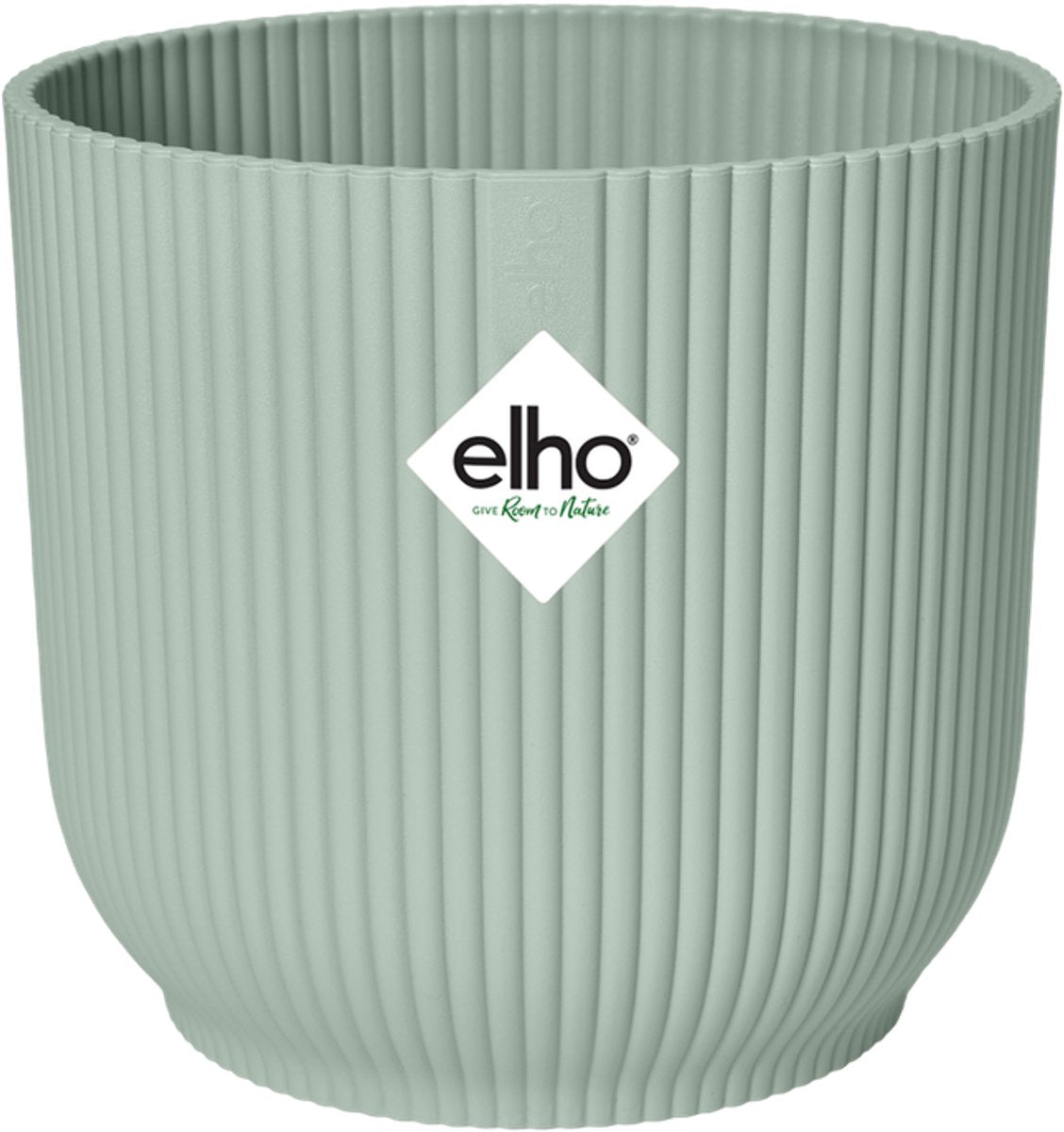Elho vibes fold round mini 7 - macetero de interior - 100% plástico reciclado - ø 7,0 x h 6,5 cm - verde sorbete