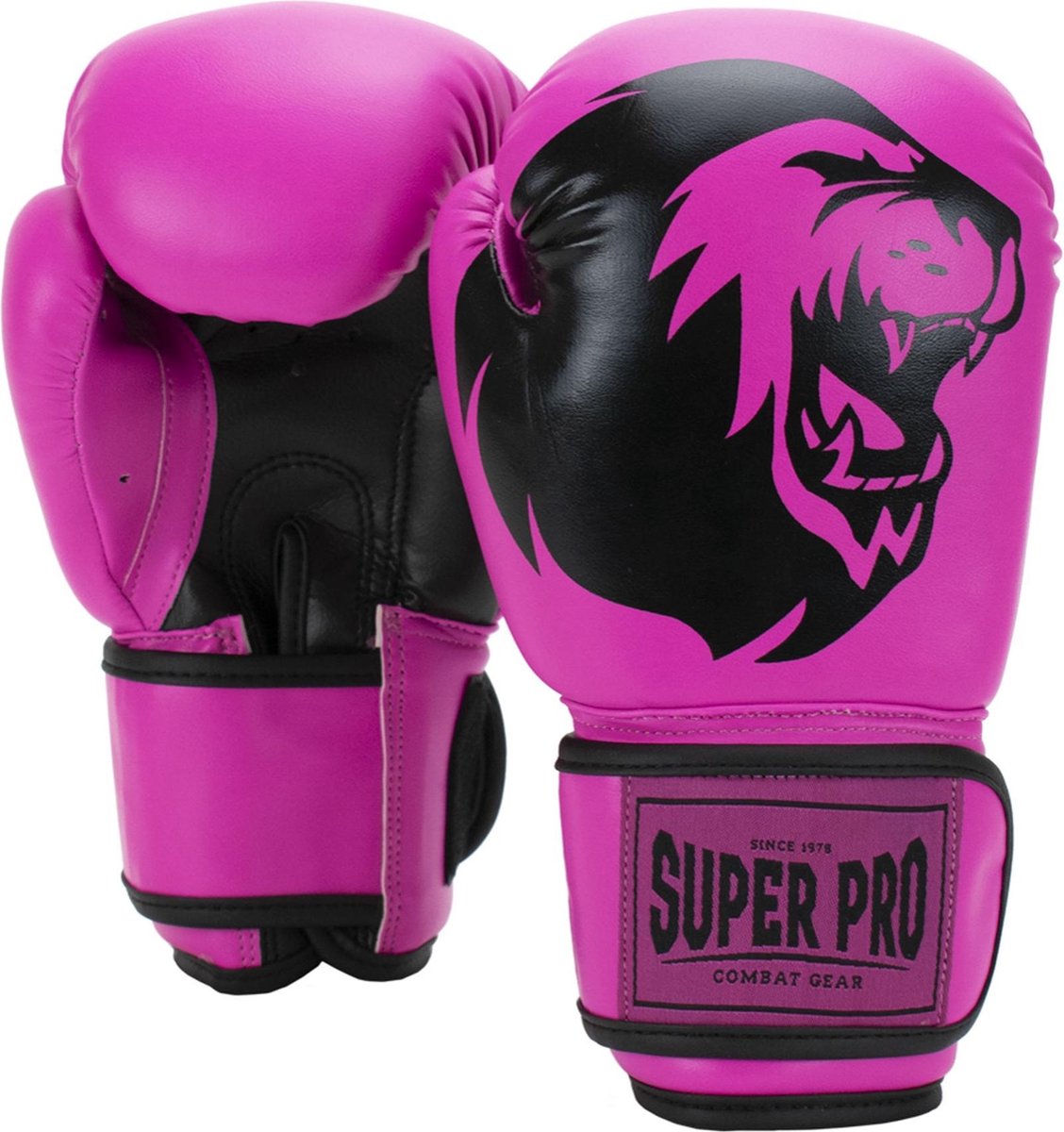 Guantoni da boxe Super Pro per talenti (kick)boxing rosa neri 8 once