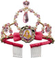 Disfraz disney bella durmiente aurora tiara corona infantil - rosa