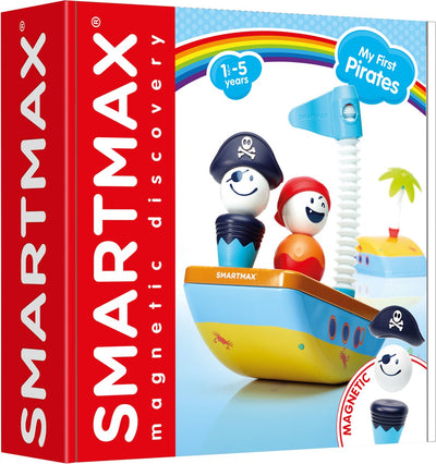 Smartmax i miei primi pirati - set pirata magnetico - set da costruzione in custodia di metallo - giocattoli educativi per bambini - da 1 anno