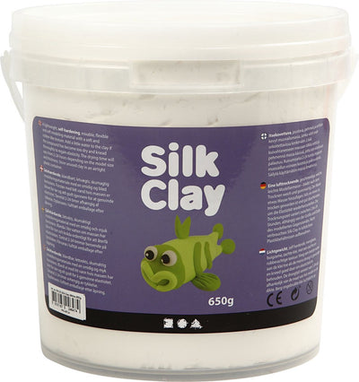 Clay di seta - bianco, 650gr.