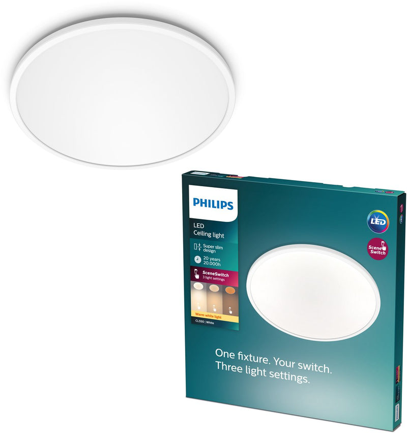 Philips Plafoniera LED Philips super sottile - luce bianca calda - 18w