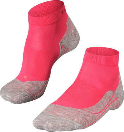 Falke ru4 calzini corti da corsa in materiale funzionale in cotone antivesciche da donna rossi - taglia 35-36