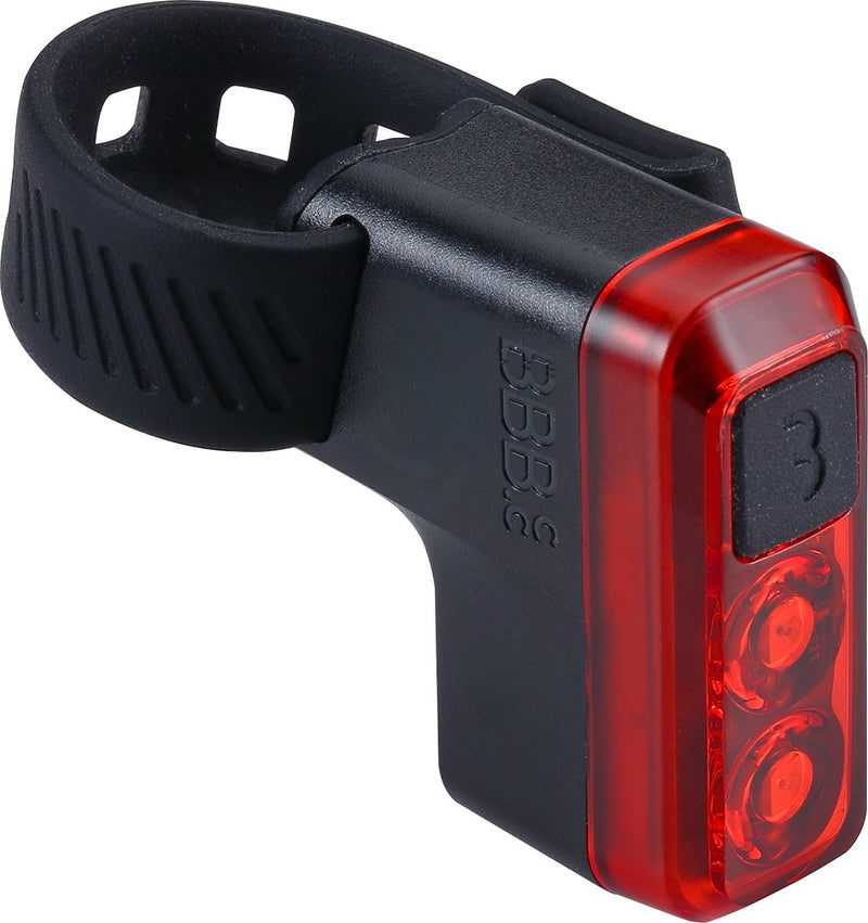 Luce posteriore per bicicletta Bbb Cycling Salute - Illuminazione per bicicletta ricaricabile tramite USB - Luce posteriore per bicicletta da corsa compatta - 8 lumen - Batteria da 28 ore - Impermeabile - BLS-145