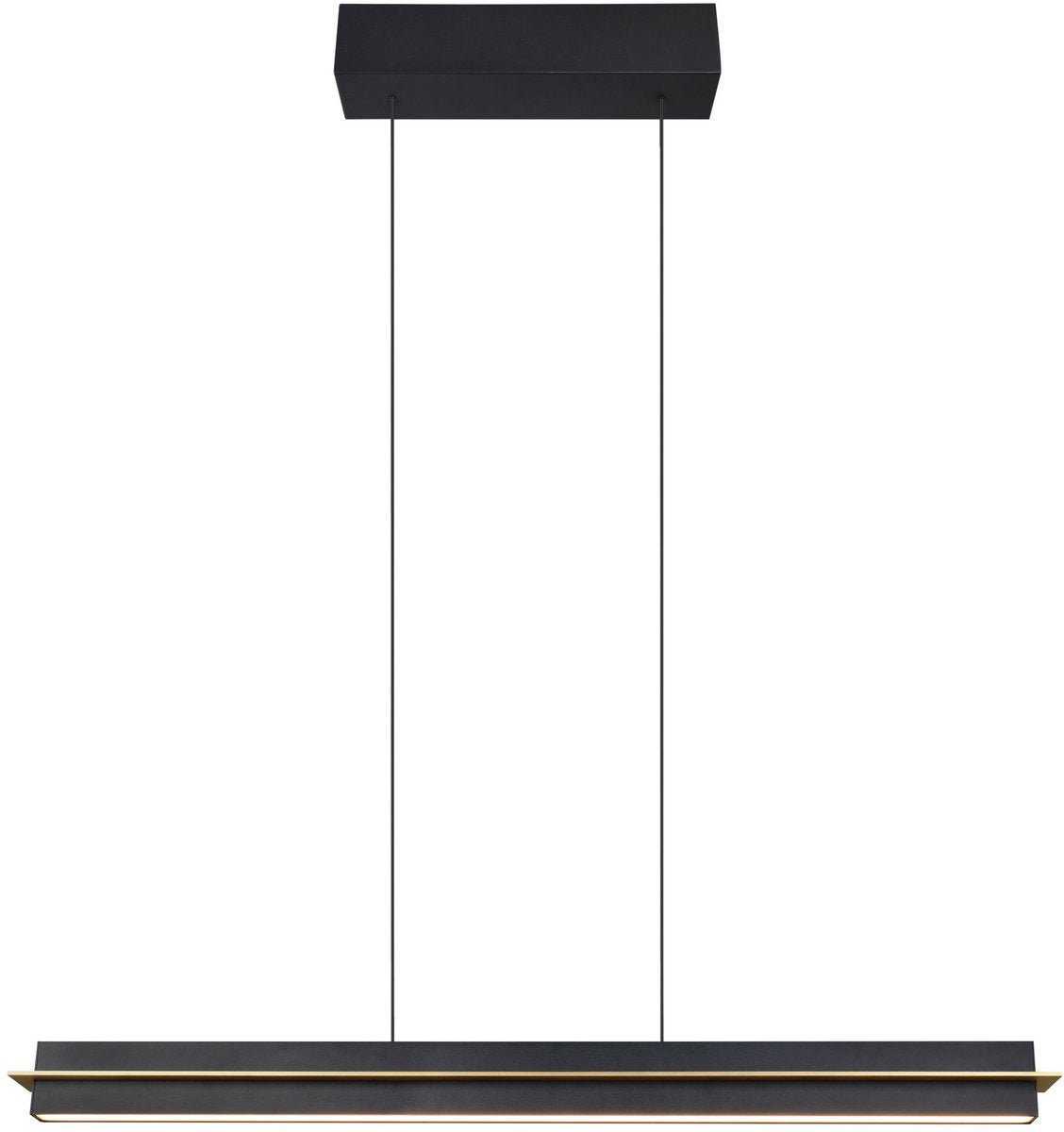 Trio emerson - lámpara colgante - negro mate - incl. 1x SMD 22 W - Regulador táctil de 4 niveles - Color de luz ajustable continuamente - Función de memoria - Altura ajustable continuamente