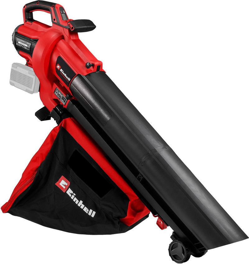 Soplador de hojas a batería profesional Einhell - pistón venturro 36 240 li solo - power x-change - 36 v li-ion - velocidad de soplado: 240 km h - bolsa recolectora de 45 l - función de picado: 10:1 - excl. batería y cargador