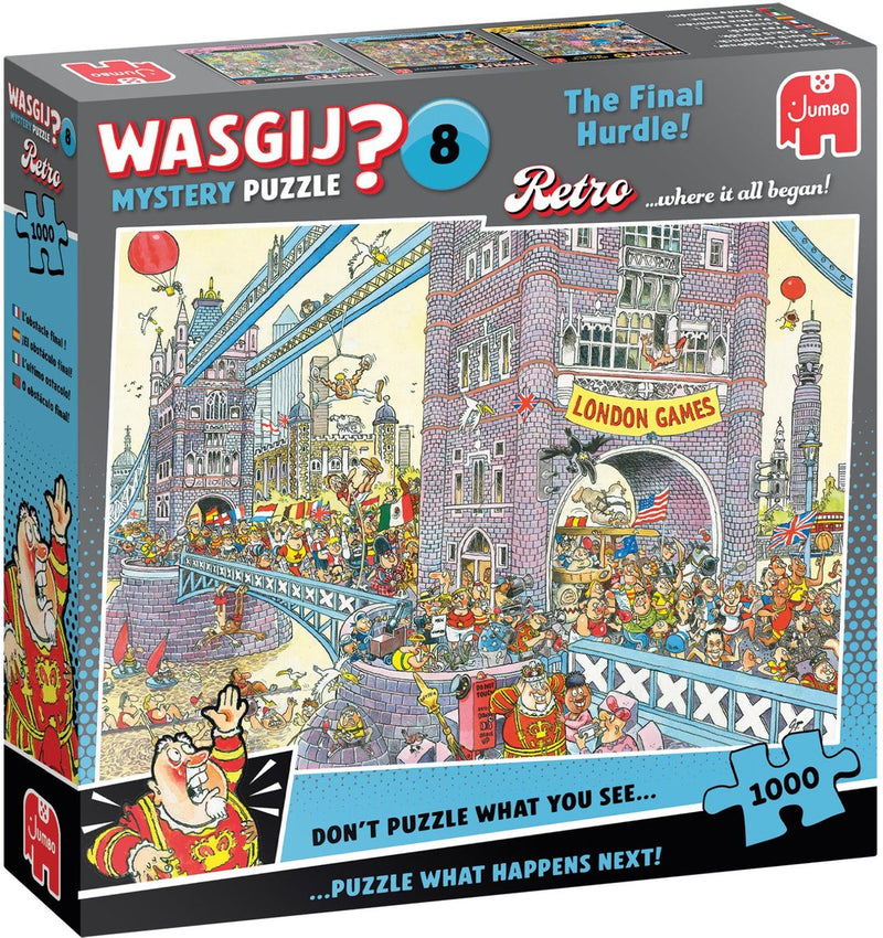 Rompecabezas Jumbo Wasgij Retro Mystery 8: ¡el último obstáculo!, 1000 piezas.
