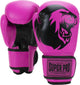 Super pro combat gear talent (kick)bokshandschoenen roze zwart 10oz