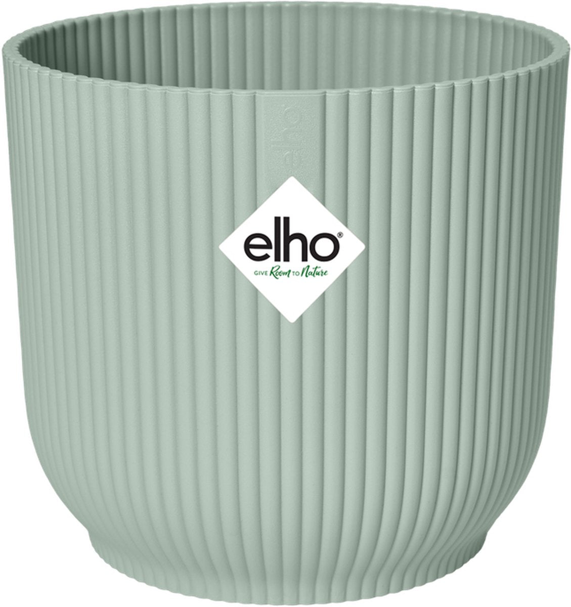 Elho vibes fold round mini 11 - macetero de interior - 100% plástico reciclado - ø 11,1 x h 10,5 cm - verde sorbete
