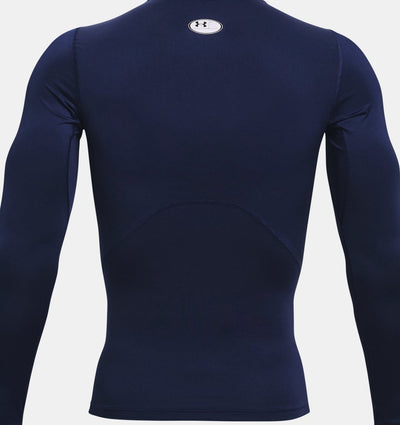Under Armour UA HG Armor Comp LS-Blu Camiseta deportiva para hombre - medianoche azul marino - blanco