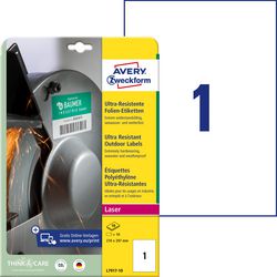 Etichette da esterno ultra resistenti avery bianche 10 pezzi