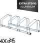 Dunlop fietsenrek voor 4 fietsen - aluminium - ruimtebesparend