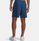 Under armour ua tech woven wordmark short-blu heren sportbroek - wham blauw - wit