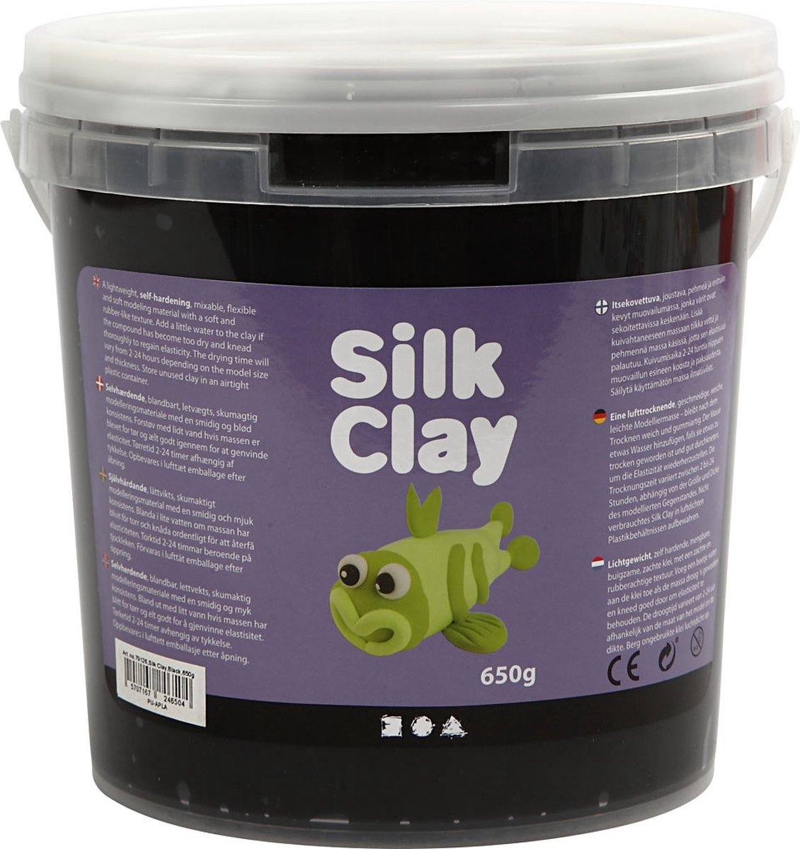 Silk Clay ®, nera, 650 gr 1 secchiello