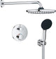 Sistema de ducha empotrado de precisión Grohe - panel de control redondo - cromado