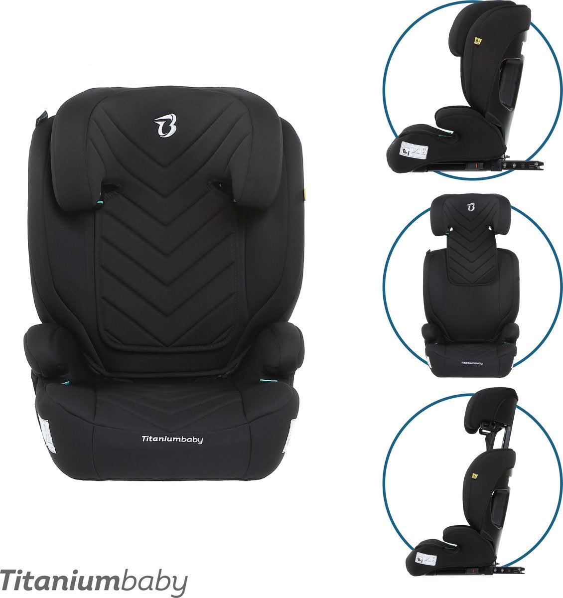 Titanium baby Seggiolino auto Titanium vidar con Isofix i-size (r129) nero