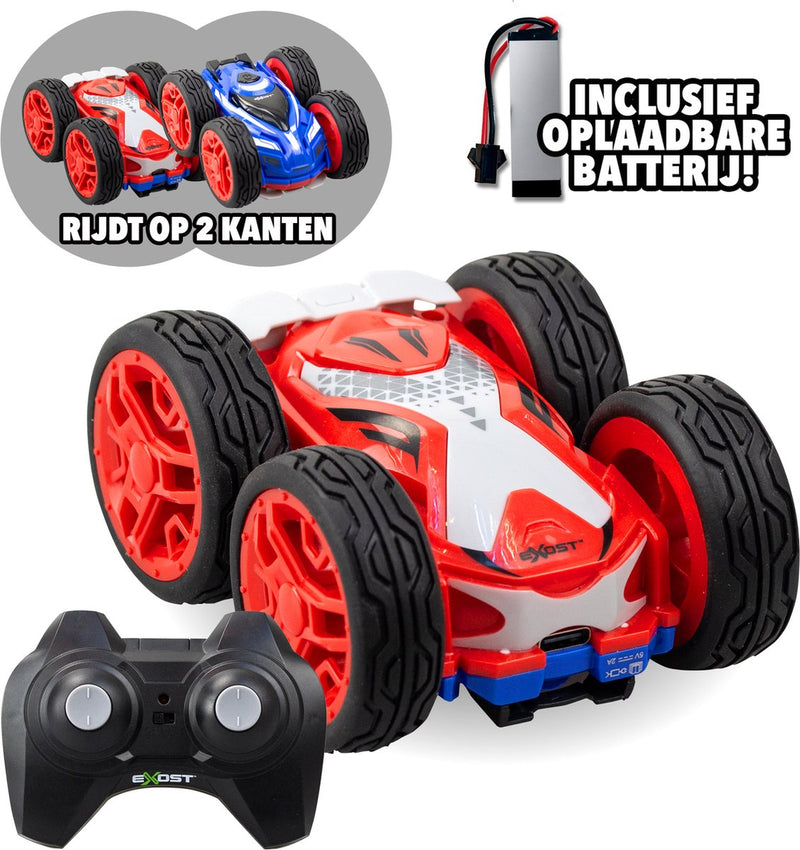 Exost RC Mini Flip Neo Rosso 1:34 - Macchina acrobatica controllabile - incl. batteria ricaricabile - auto rc