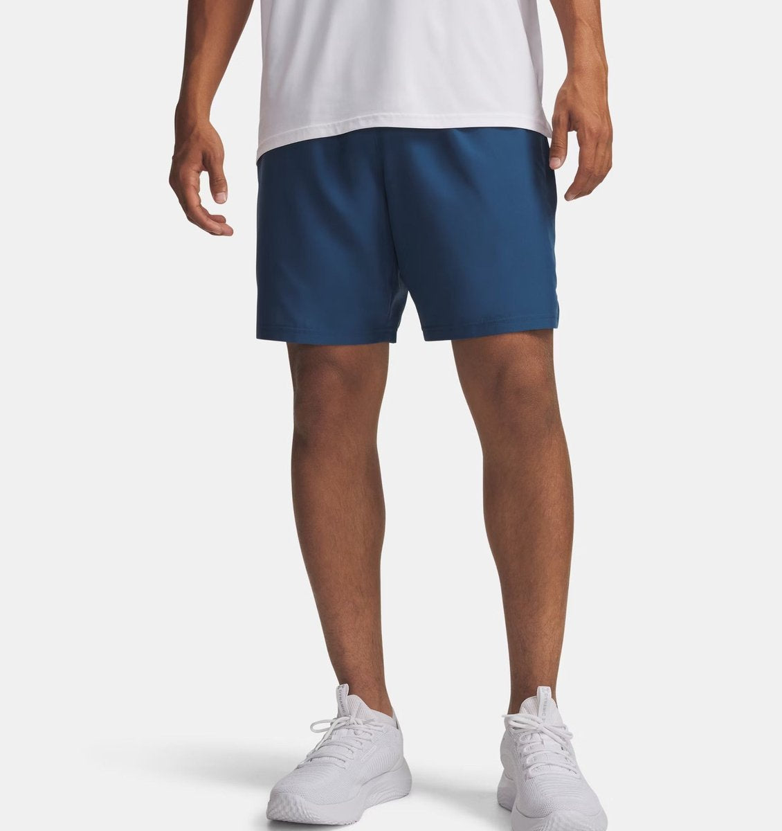 Under armour ua tech couture wordmark short-blu pantalones deportivos para hombre - wham blue - blanco