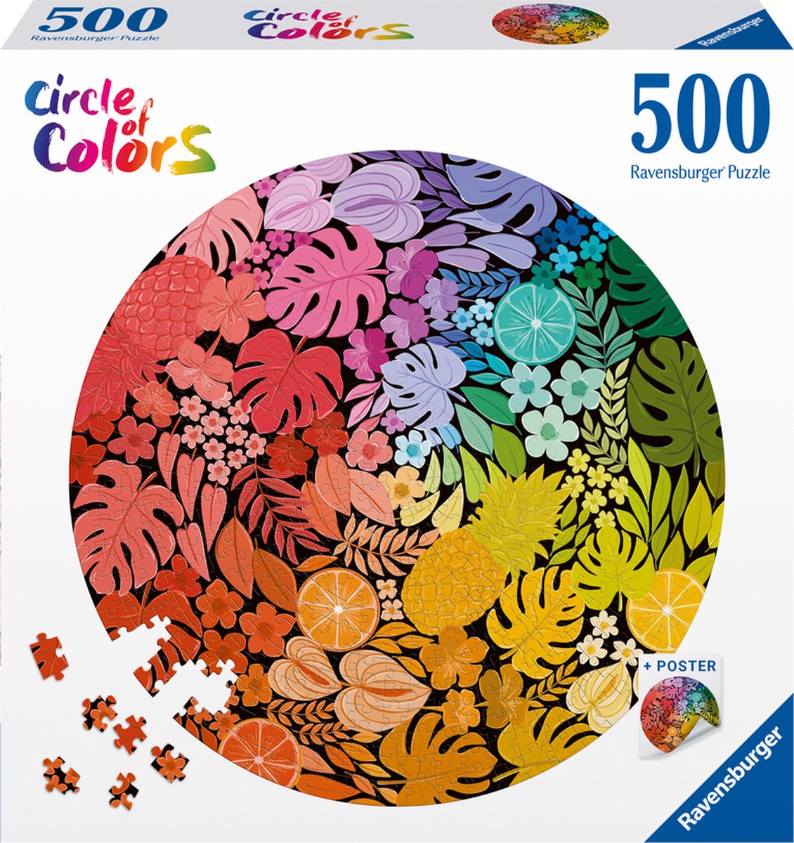 RAVENSBURGER puzzle Circolo di colori Tropical, 500st.