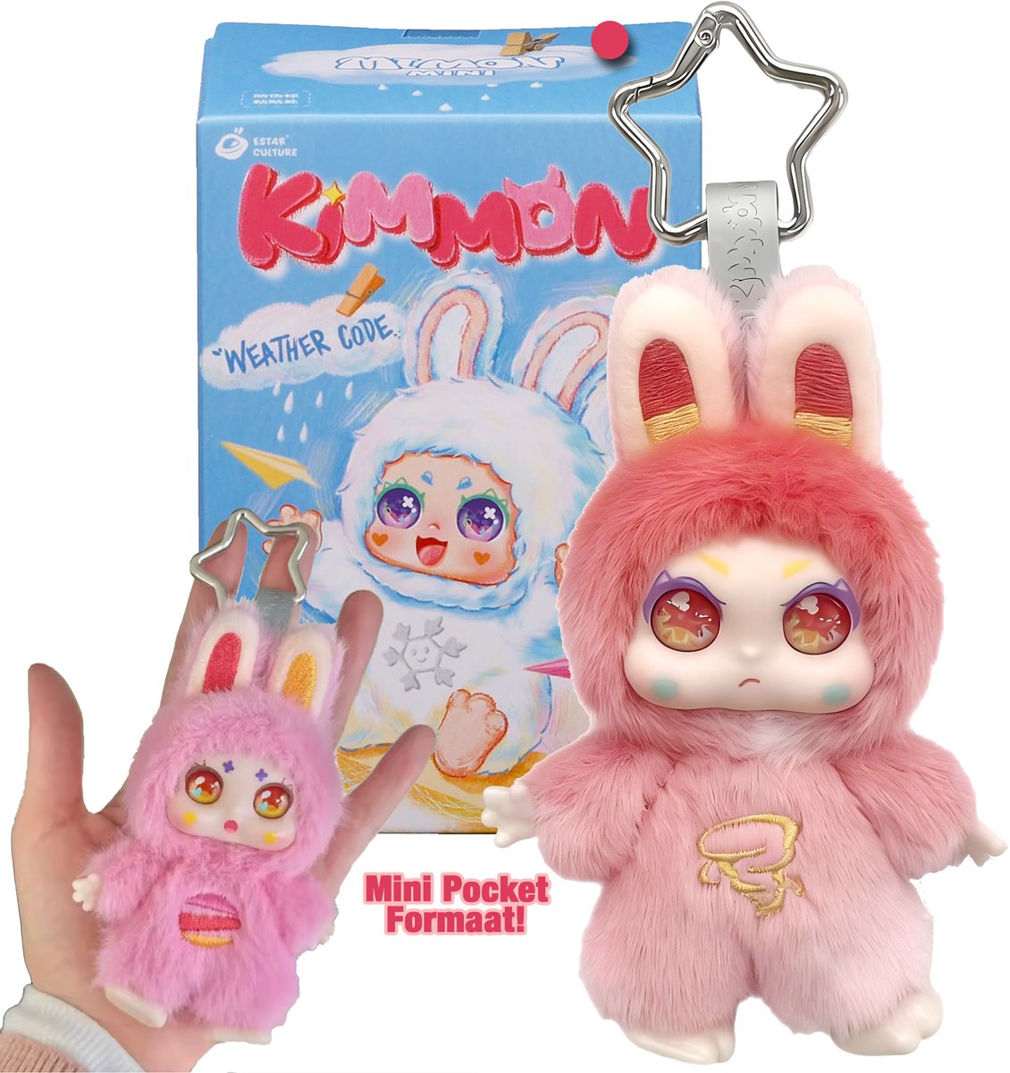 Kimmon - 'weather code' serie - blind box collectie - pluchen mini verzamelfiguren - 12 cm
