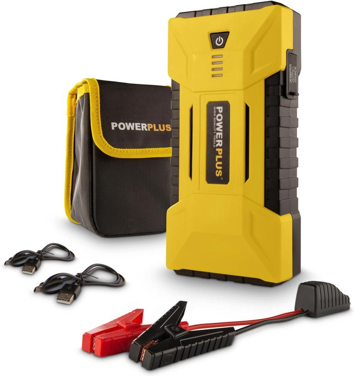 Powerplus powx4255 jump starter 3 in 1 -starthulp kit - 12000 mah - incl. startkabels auto en usb kabel