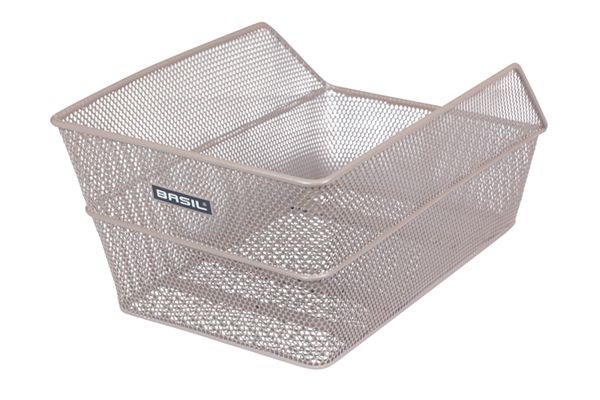 Basil Bicycle Basket Cento Paste posteriore 24 x 38,5 x 11 cm Nude Metallic