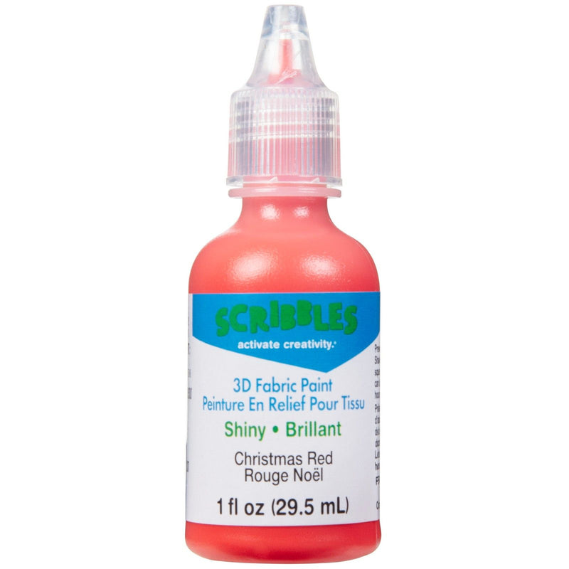 Scarabocchi • Vernice per tessuti 3D lucida 29,5 ml Rosso Natale
