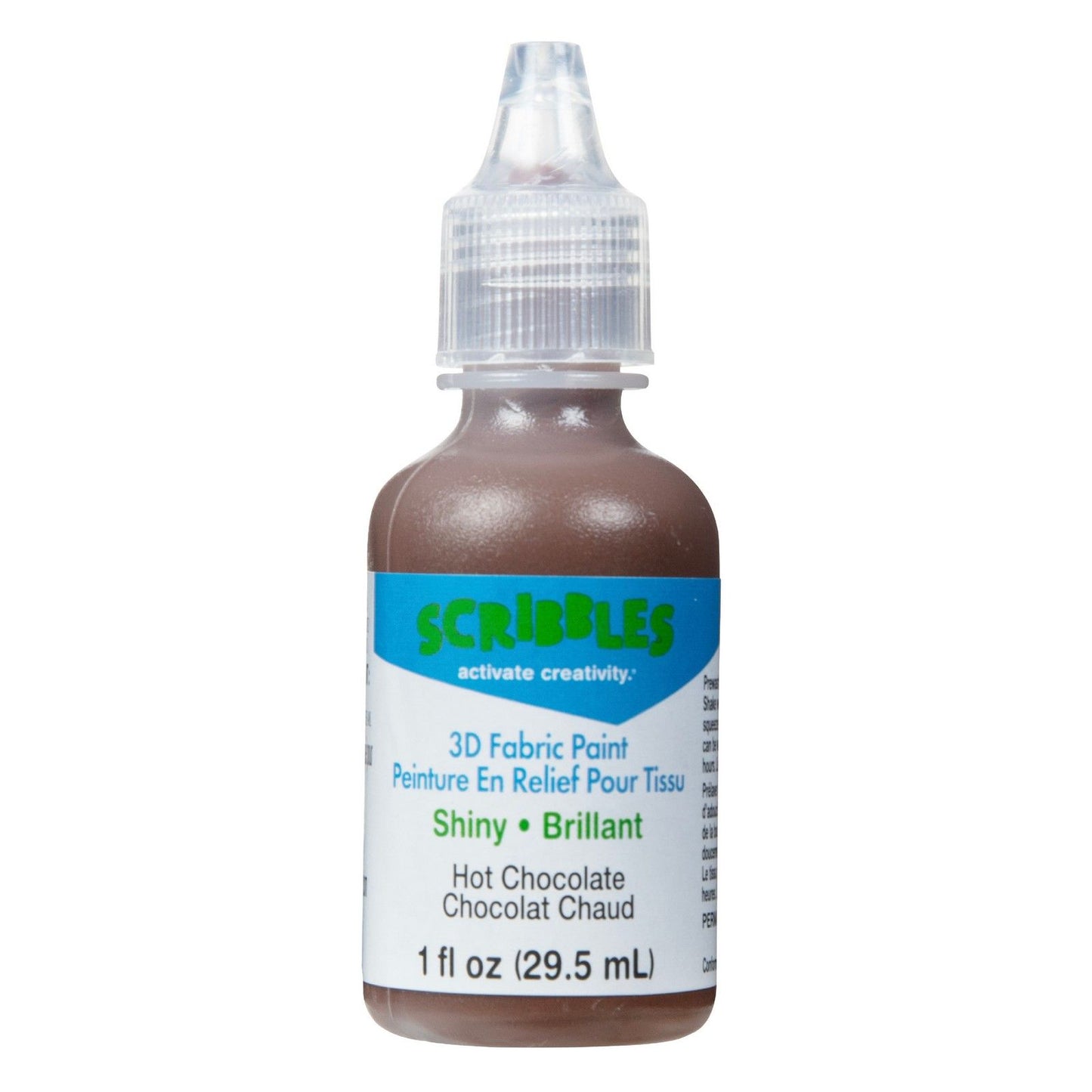 Scribbles • Pintura textil 3D brillante 29,5ml chocolate caliente