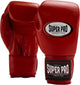 Super pro combat gear thai-pro guantes de boxeo de cuero (tailandés) rojo 16oz
