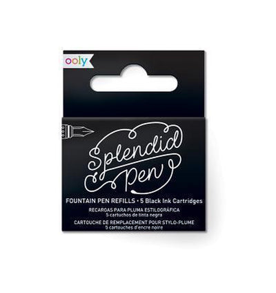 Ooly - recambios para pluma estilográfica - 5 piezas - negro