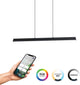 Eglo connect.z simolaris-z smart hanglamp - 122 cm - zwart - instelbaar rgb wit licht - dimbaar - zigbee