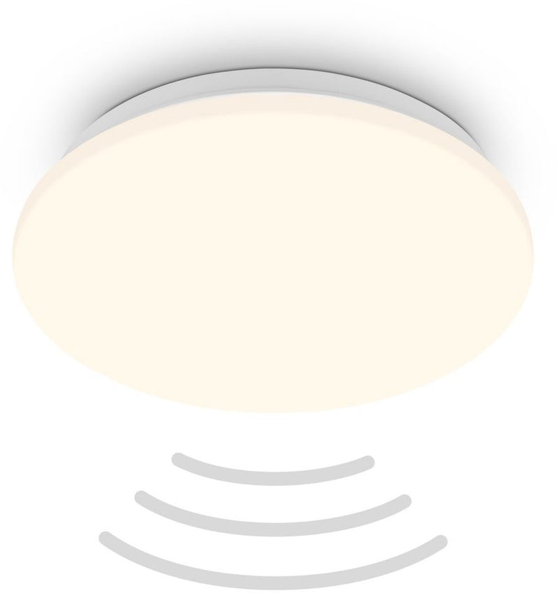 B.k.licht briloner ugo – led plafondlamp – met bewegingsmelder – warm wit licht – wit – ø27 cm