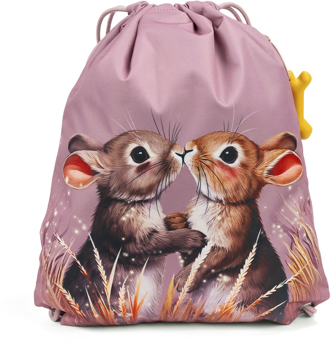 Sassi e ossa nocciola 4.0 - borsa da palestra - borsa da nuoto - materiale impermeabile - coniglietti del crepuscolo - lilla