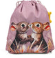 Sassi e ossa nocciola 4.0 - borsa da palestra - borsa da nuoto - materiale impermeabile - coniglietti del crepuscolo - lilla