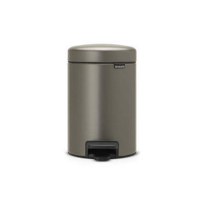 Brabantia pedaalemmer newicon 3 ltr platinum met kunststof binnenemmer