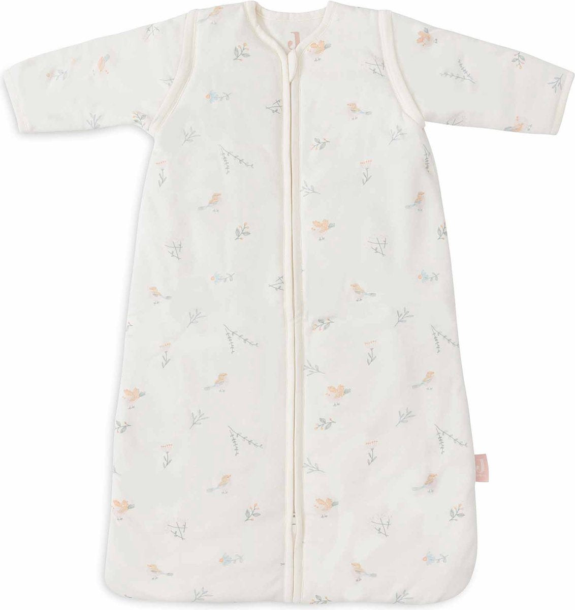 Jollein Saco de dormir para bebé invierno con manga desmontable 90 cm - Lovely Birds - Saco de dormir de invierno