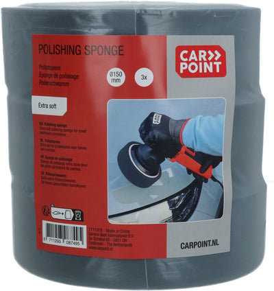 Carpoint polishing sponge, extra soft, black, 3 pieces