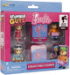 Stumble guys x barbie - 6 figuren pack - barbie, gamer, barbie, tourist ted, ken sparkle, sparkle brooklyn