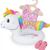 Dolls swimming ring unicorn, 28-35 cm