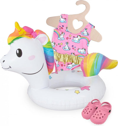 Dolls swimming ring unicorn, 28-35 cm