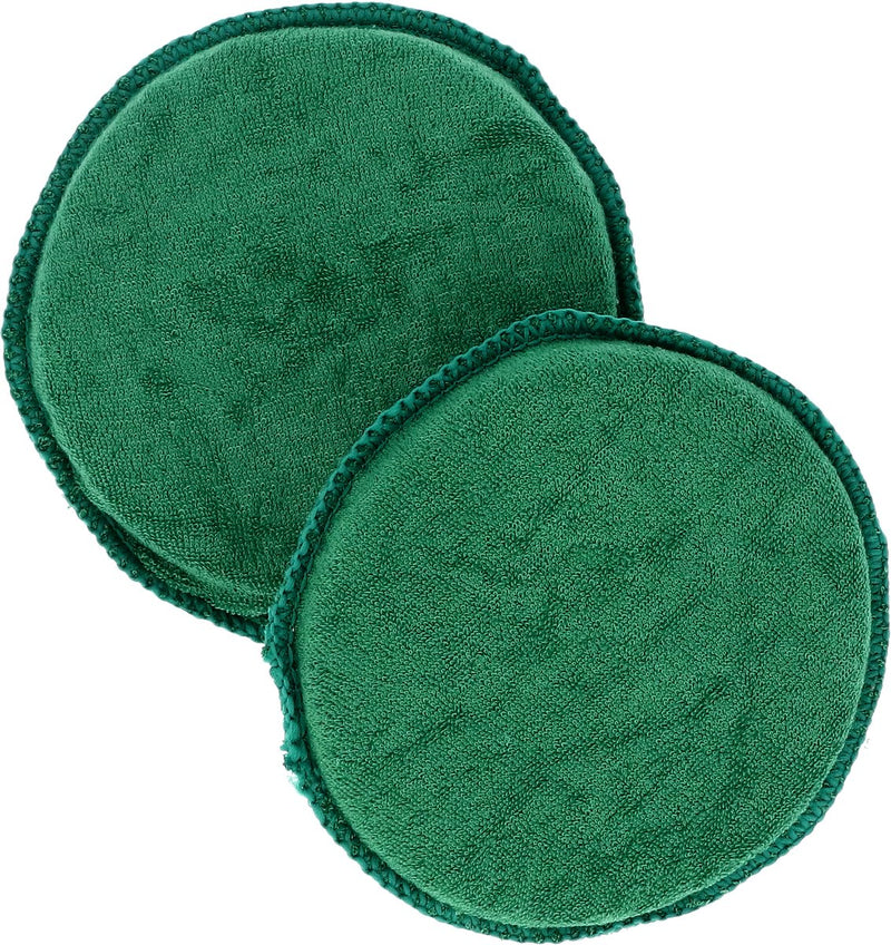 Almohadilla limpiadora de cera de tortuga de algodón - para limpiar y reparar - para superficies de plástico y cuero - para pulir cera - buen contacto entre la mano y la superficie - 2 piezas - diámetro 13 cm