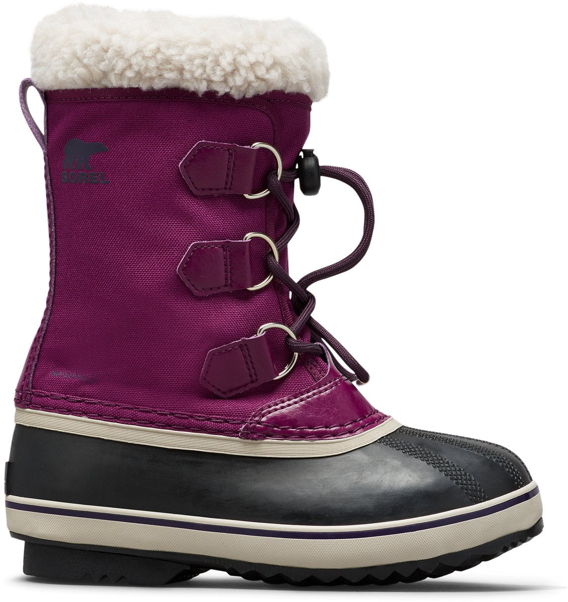 Botas de nieve unisex para jóvenes Sorel yoot pac™ nylon wp - iris salvaje, ciruela oscura - talla 39