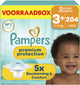 Pampers premium protection maat 3+ - 204 luiers - 7kg-11kg - voorraadbox