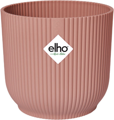 Elho vibes fold rond 22 - bloempot voor binnen - 100% gerecycled plastic - ø 22.0 x h 20.2 cm - delicaat roze