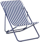 Lafuma maxi transat - silla de playa - plegable - ajustable - airlon - índigo (azul) a rayas