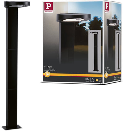 Paulmann solare LED paletto lampada ryse rilevatore di movimento ip44 3000k 30lm antracite