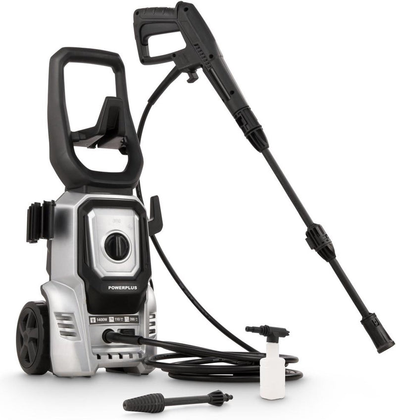 Idropulitrice elettrica Powerplus POWXG90406 - Idropulitrice per terrazza da 1400 W, funzione start/stop, max. pressione di 110 bar