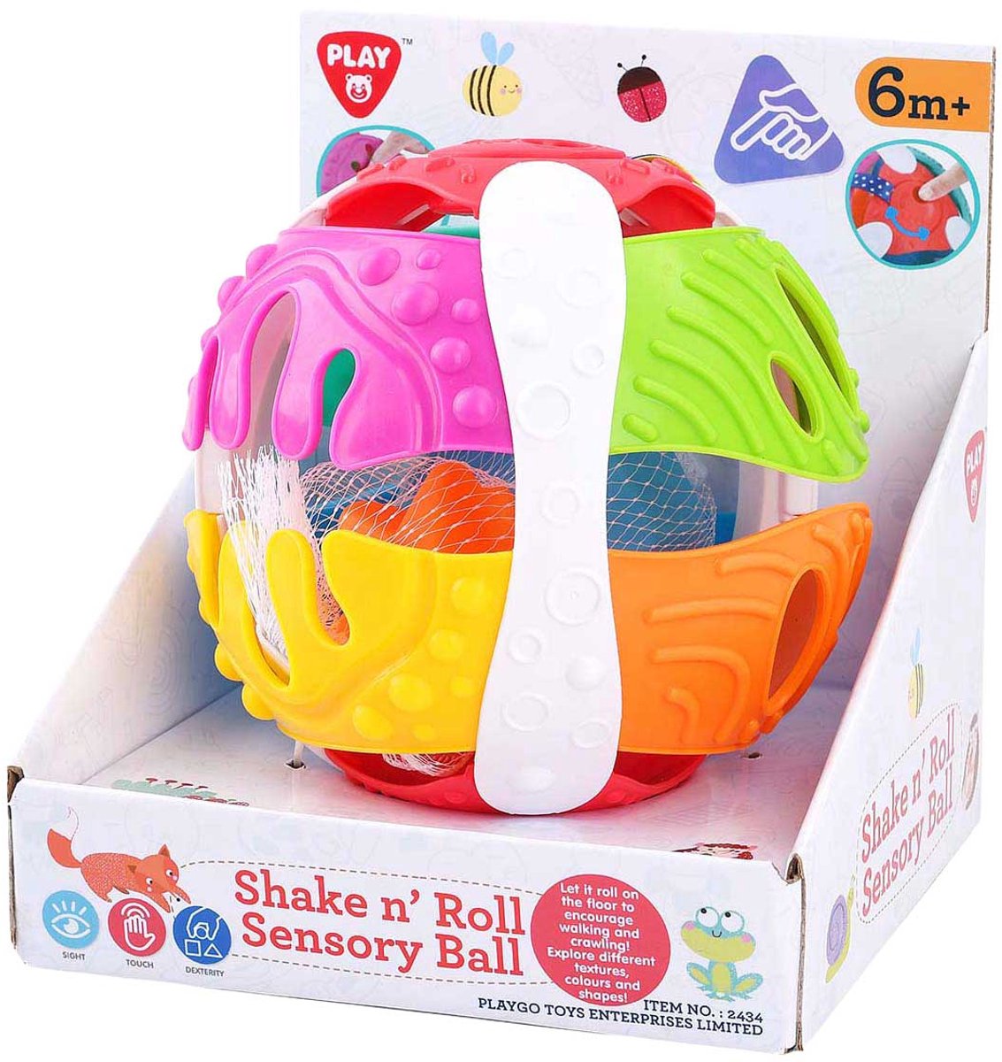 Playgo palla sensoriale shake and roll - 3 pz.